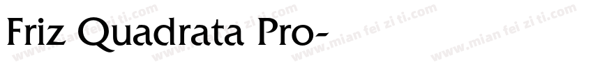 Friz Quadrata Pro字体转换